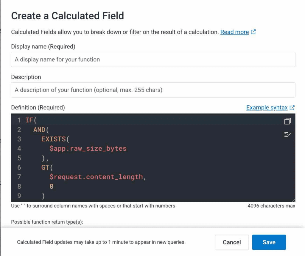 Create a Calculated Field